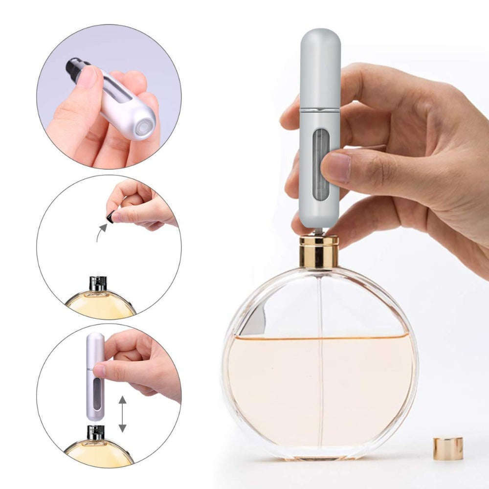 Mini Refillable Travel Perfume Atomizer Spray Container-5 And 8ML 1Set-10PCS