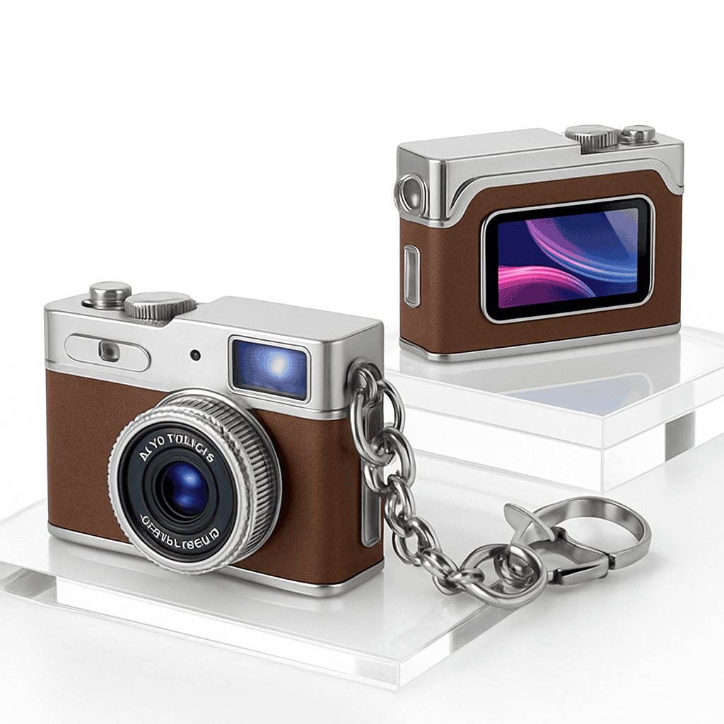 Mini Retro Snap Digital Camera 1080P with 6 Filters-Brown / Add 32G SD Card / United States