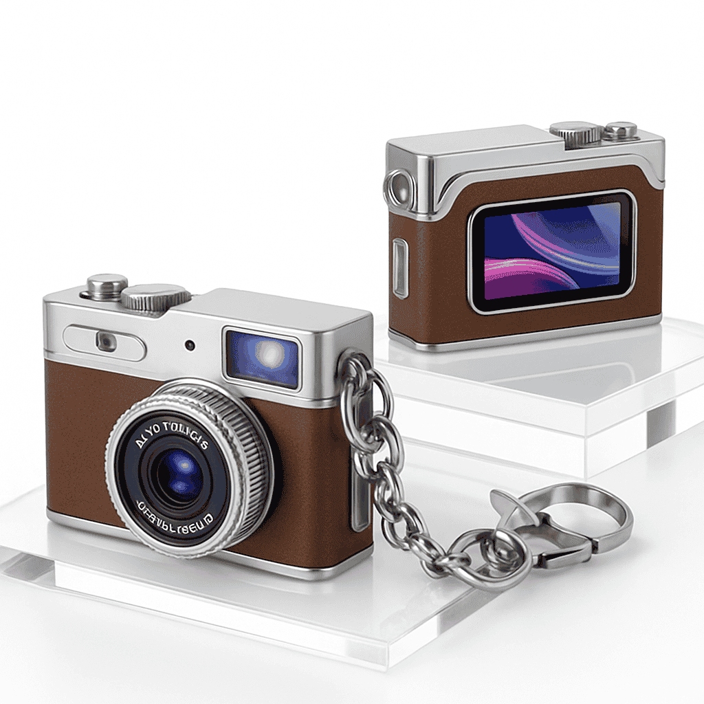 Mini Retro Snap Digital Camera 1080P with 6 Filters-Brown / Add 32G SD Card / United States