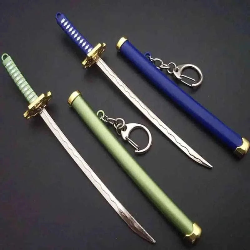 Mini Roronoa Zoro Samurai Sword Keychain-769-black