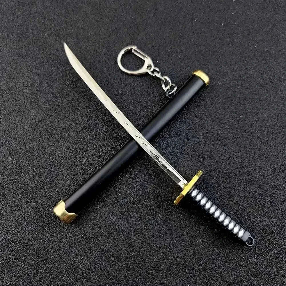 Mini Roronoa Zoro Samurai Sword Keychain-769-black