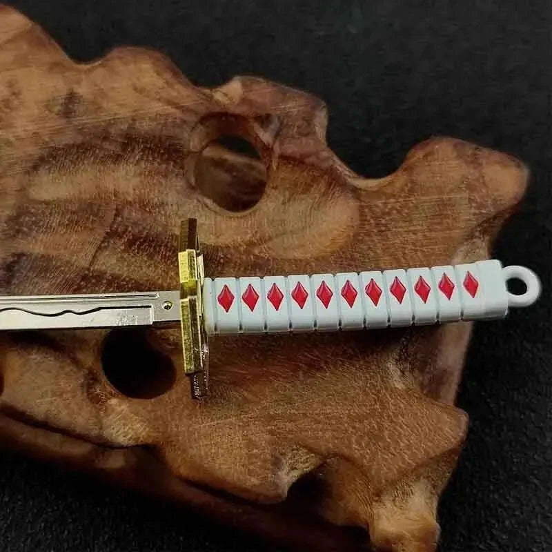 Mini Roronoa Zoro Samurai Sword Keychain-K769-blue
