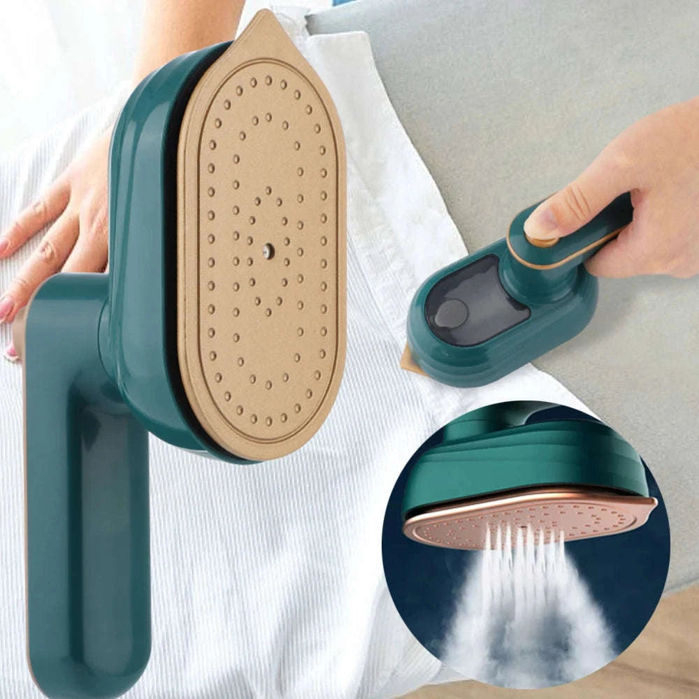 Mini Rotating Steam Iron Handheld Garment Steamer-WHITE / EU