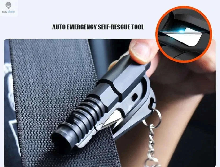 Mini Safety Hammer Keychain Car Escape Glass Breaker-PURPLE