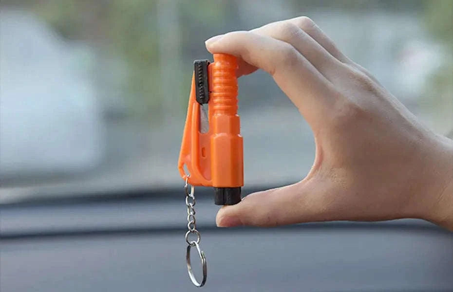 Mini Safety Hammer Keychain – Compact Car Escape Glass Breaker-PURPLE