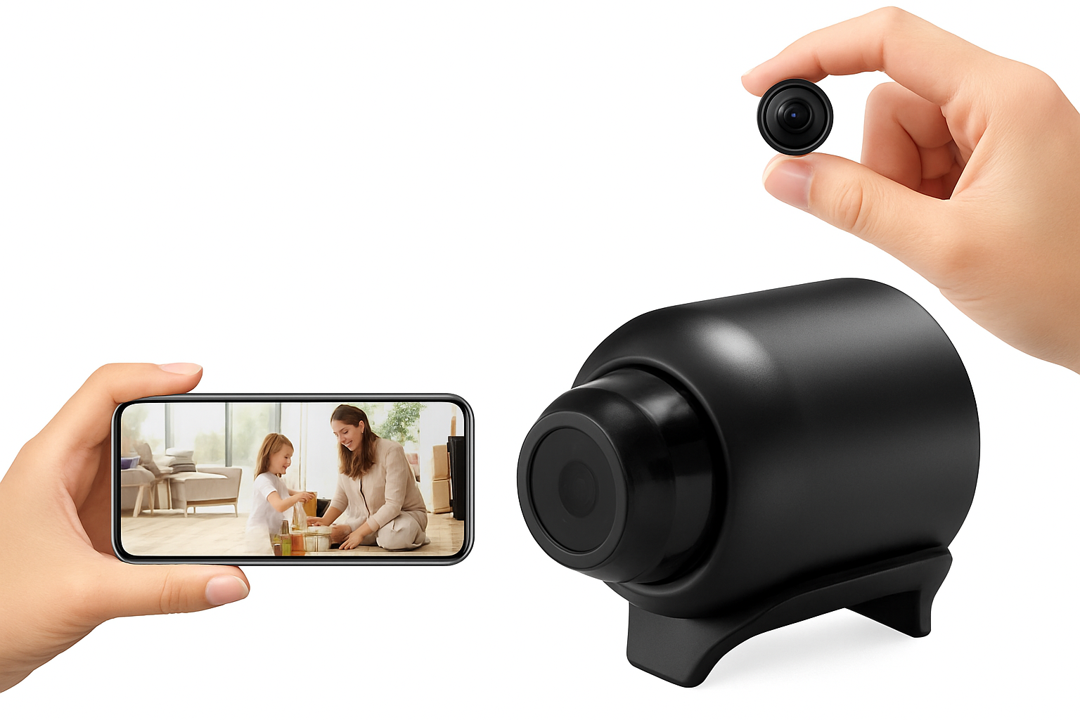 Mini 1080P beveiligingscamera met nachtzicht en wifi