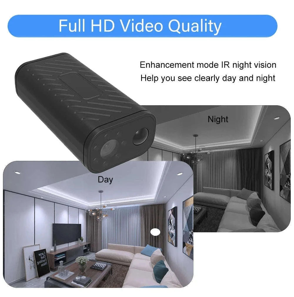Mini Smart Home Security Camera with Remote Phone View-black / Only camera