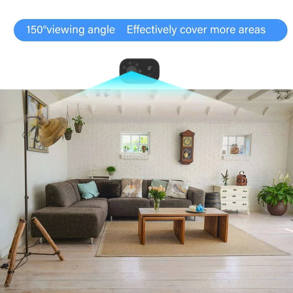 Mini Smart Home Security Camera with Wireless Remote View-black / Only camera