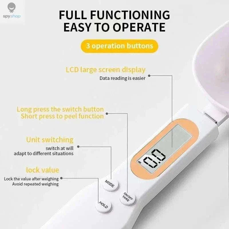 Mini Spoon Scale Digital Kitchen Scale 0.1–500g-2PCS Light green / 1Kg