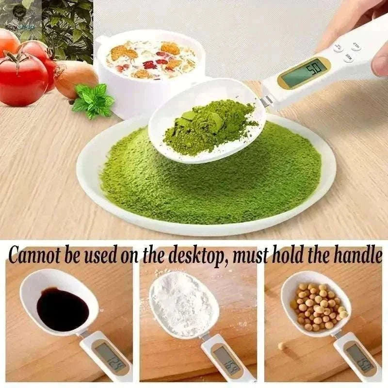 Mini Spoon Scale Digital Kitchen Scale 0.1–500g-2PCS Light green / 1Kg