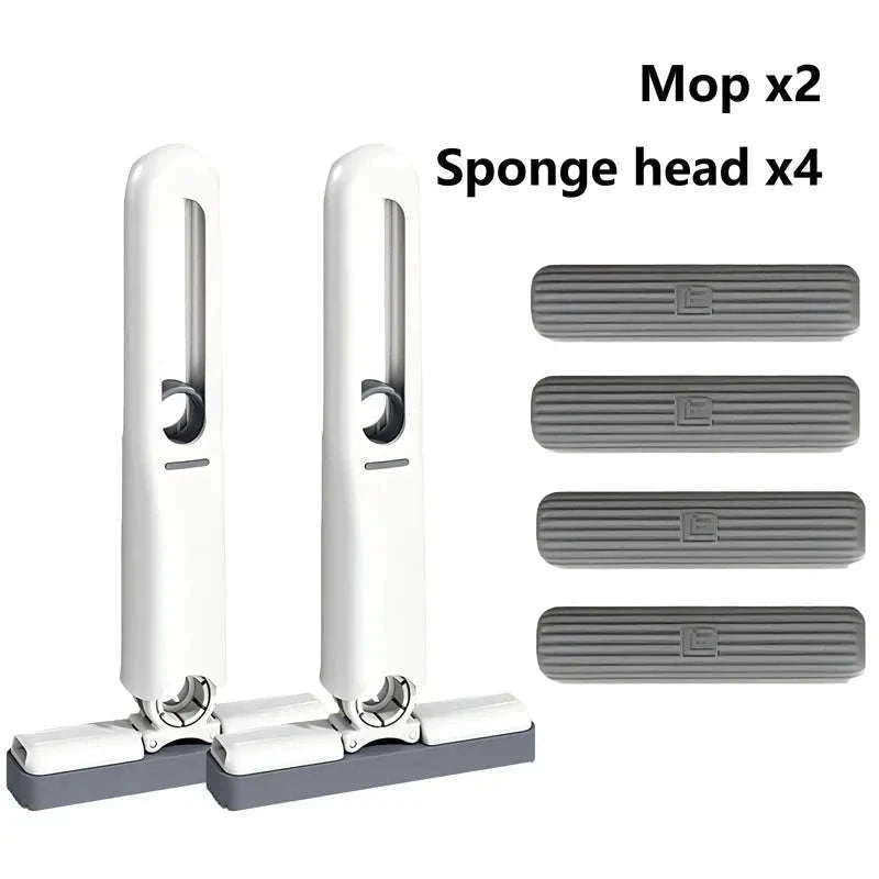 Mini Squeeze Mop for Fast Daily Cleaning in Tight Spaces-1 Mop-3 Sponge
