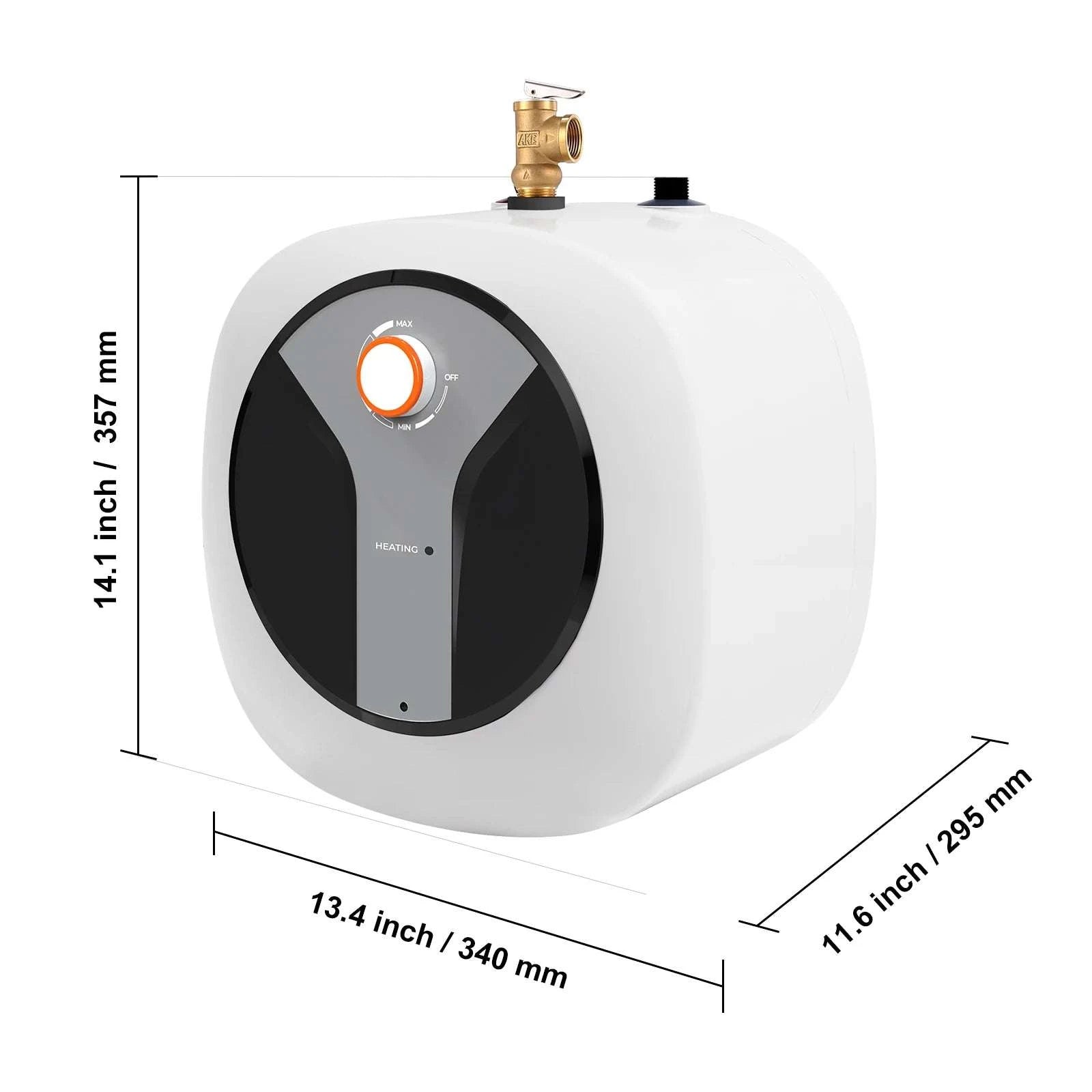Mini Tank Electric Water Heater 10L Fast Heating for Kitchen Bathroom-2.5Gal / United States