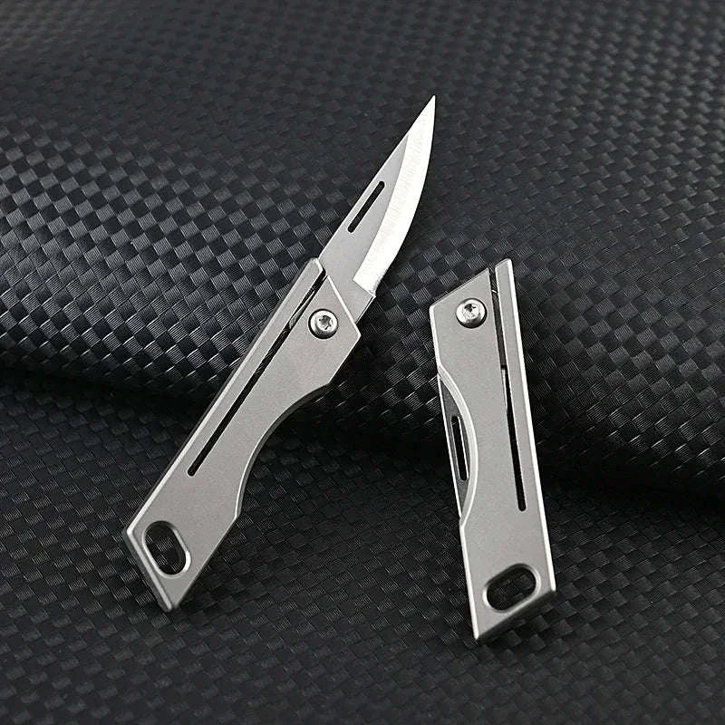 Mini Titanium Alloy Folding Knife for Everyday Carry-titanium alloy B