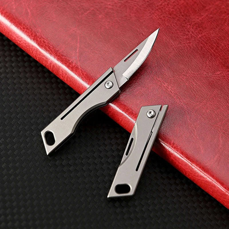 Mini Titanium Alloy Folding Knife for Everyday Carry-titanium alloy B