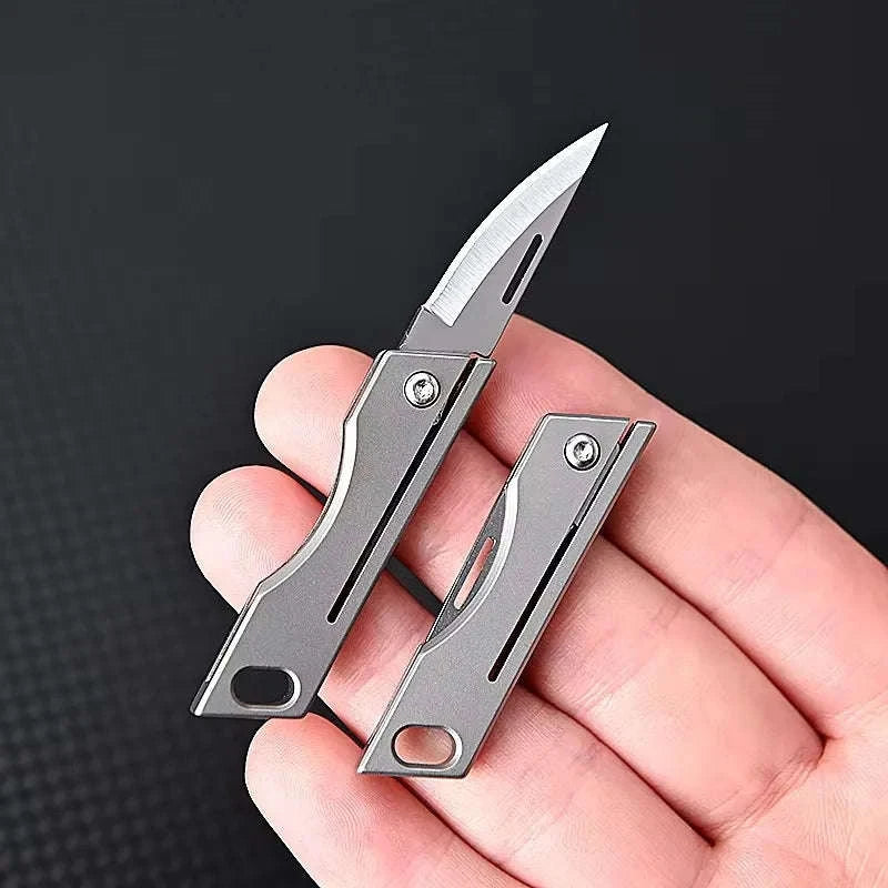 Mini Titanium Alloy Folding Knife for Everyday Carry-titanium alloy B