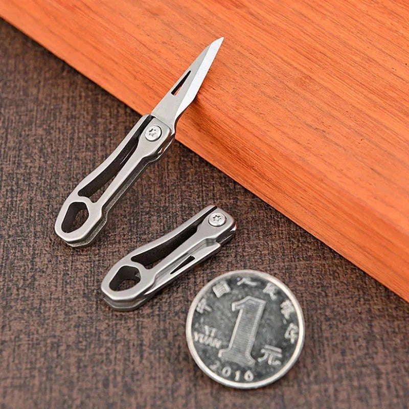 Mini Titanium Alloy Folding Knife for Everyday Carry-titanium alloy B