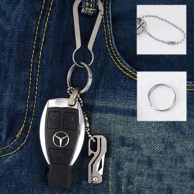 Mini Titanium Alloy Folding Knife for Everyday Carry-titanium alloy B