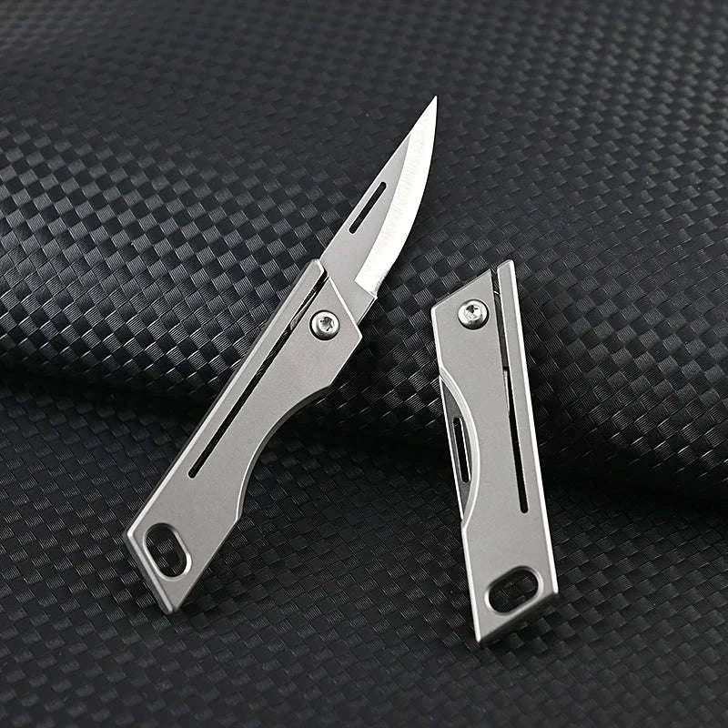 Mini Titanium Alloy Folding Knife for Everyday Carry-titanium alloy B