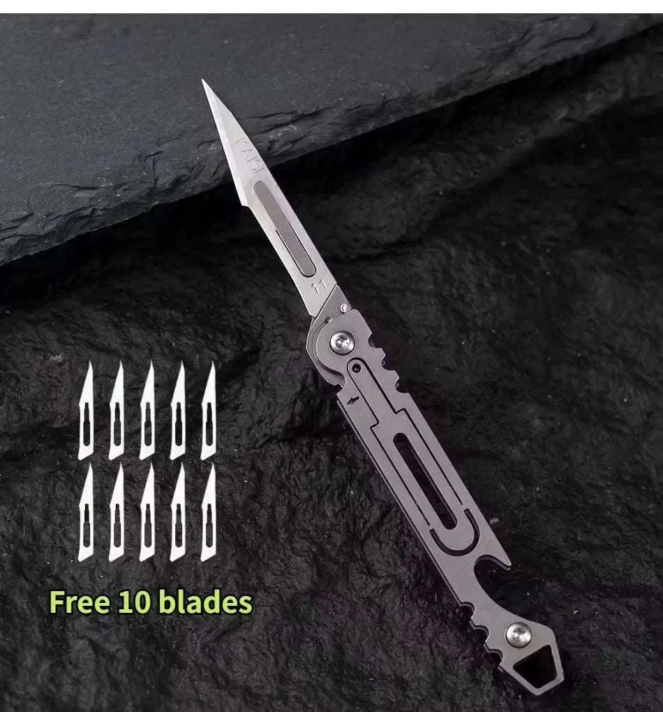 Mini Titanium Alloy Folding Knife for Outdoor EDC-titanium alloy