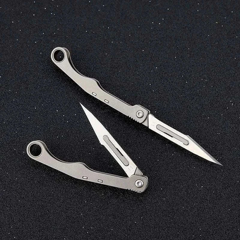 Mini Titanium Alloy Folding Knife for Outdoor EDC-titanium alloy