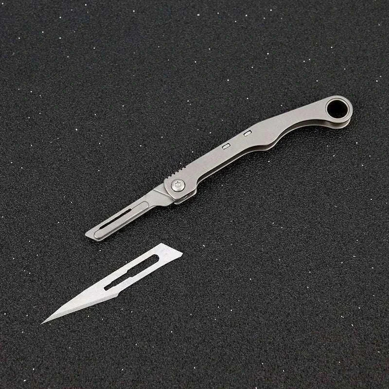 Mini Titanium Alloy Folding Knife for Outdoor EDC-titanium alloy