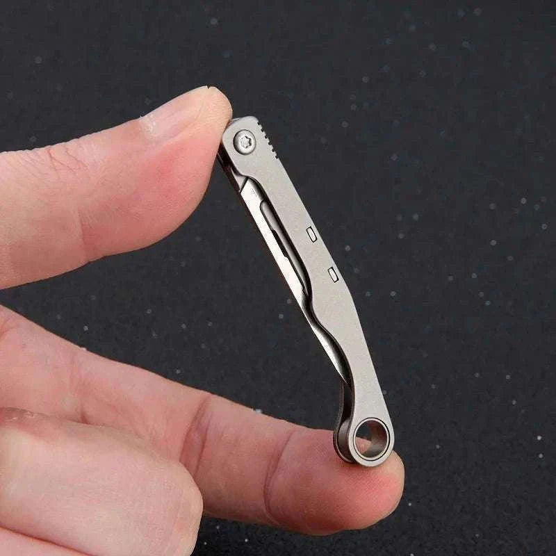Mini Titanium Alloy Folding Knife for Outdoor EDC-titanium alloy