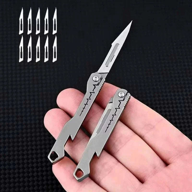 Mini Titanium Alloy Folding Knife for Outdoor EDC-titanium alloy