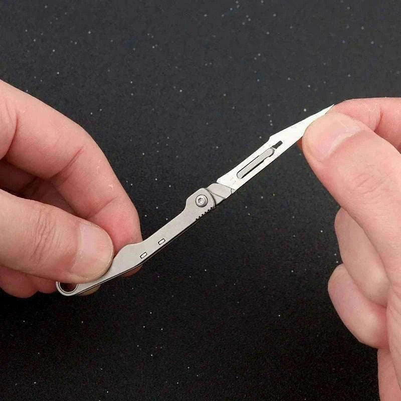 Mini Titanium Alloy Folding Knife for Outdoor EDC-titanium alloy