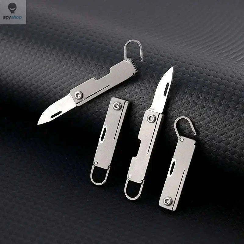 Mini Titanium Folding Knife for Everyday Carry and Quick Cuts-titanium alloy B