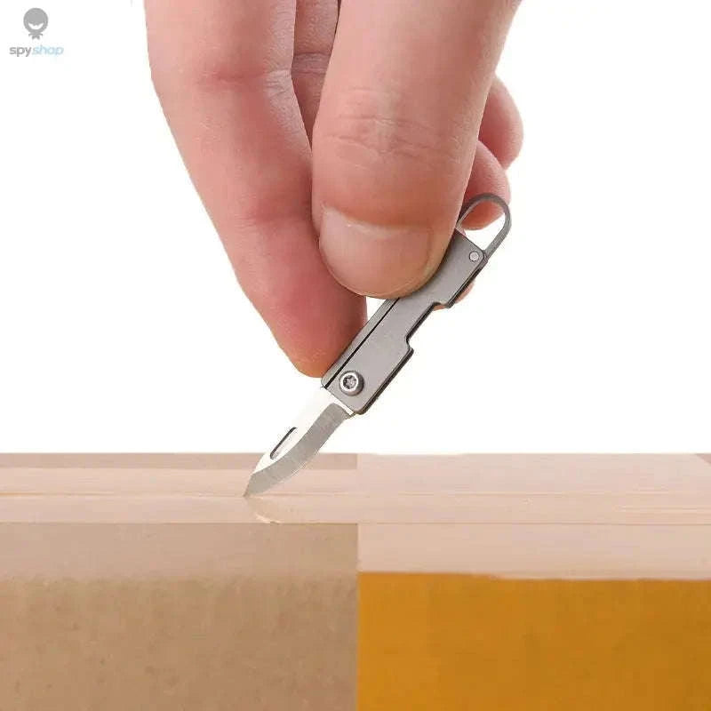 Mini Titanium Folding Knife - Portable EDC Tool-titanium alloy B