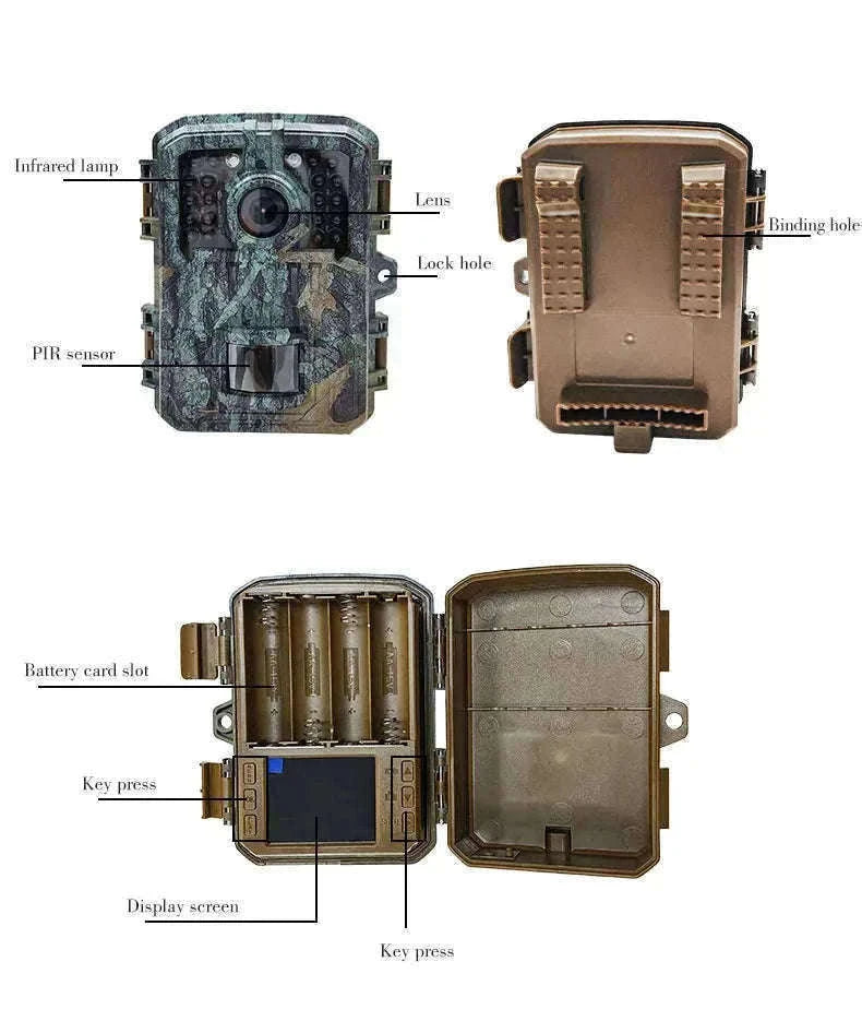 Mini Trail Camera 1080P Night Vision Wildlife Hunting Camera-DL003 None card