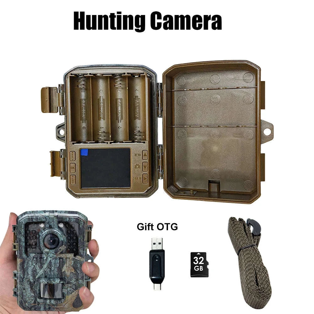 Mini Trail Camera 1080P Night Vision Wildlife Hunting Camera-DL003 None card