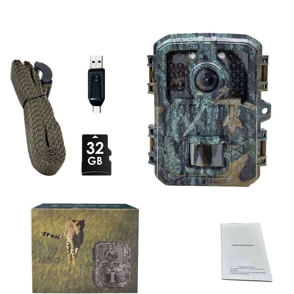 Mini Trail Camera 1080P Night Vision Wildlife Hunting Camera-DL003 None card