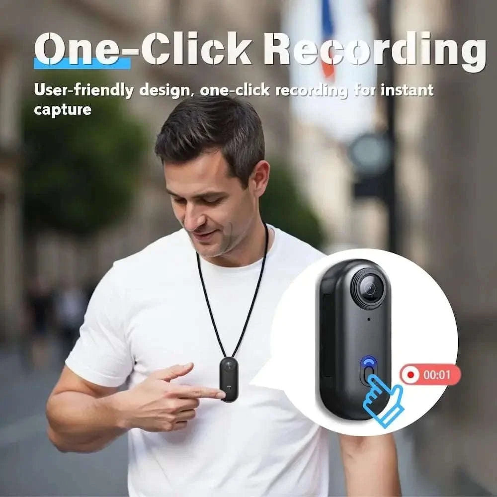 Mini Vlog Camera – 4K Pocket Action Cam with WiFi and Magnetic Mounting-FHD 1080P (BK-Lite) / With 64G TF Card / CHINA
