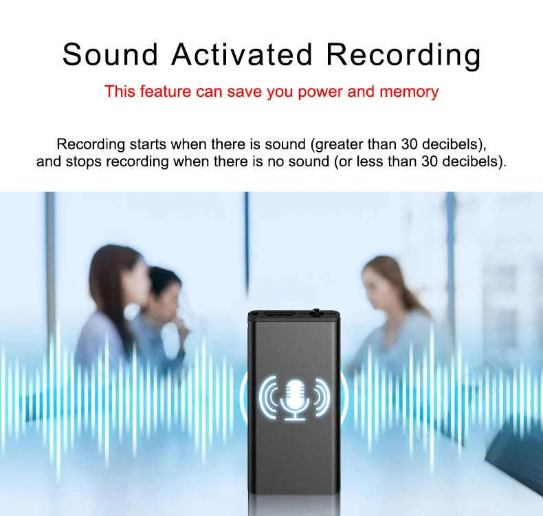 Mini Voice-Activated Digital Recorder with Magnetic Mount and USB-C-With Android OTG / China Mainland / 16 GB
