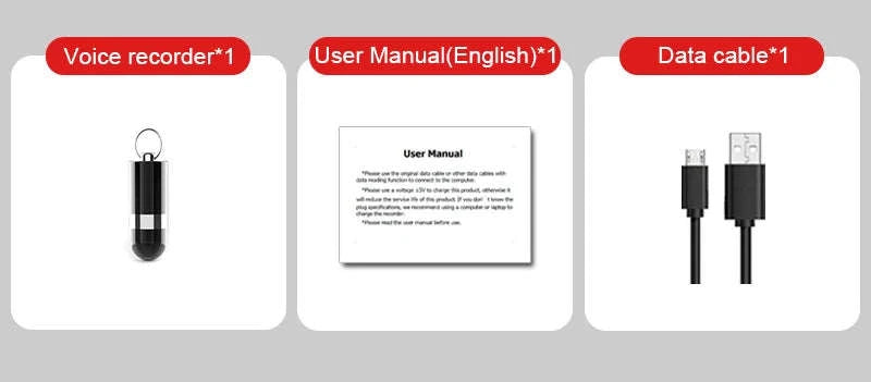 Mini Voice Activated Recorder Keychain Device-three-piece / CHINA / 32 GB