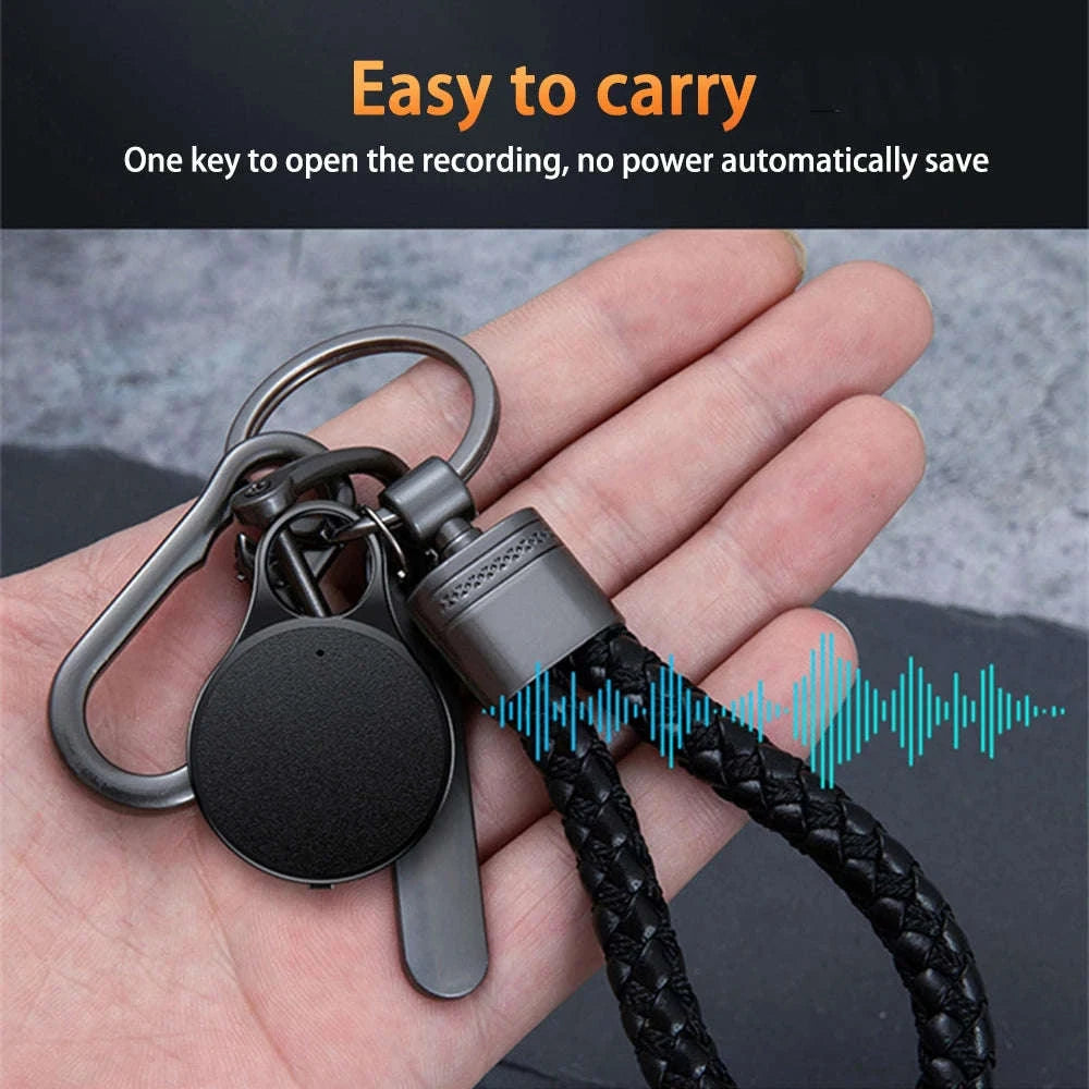 Mini Voice Activated Recorder Keychain with MP3 Playback and Noise Reduction-32GB