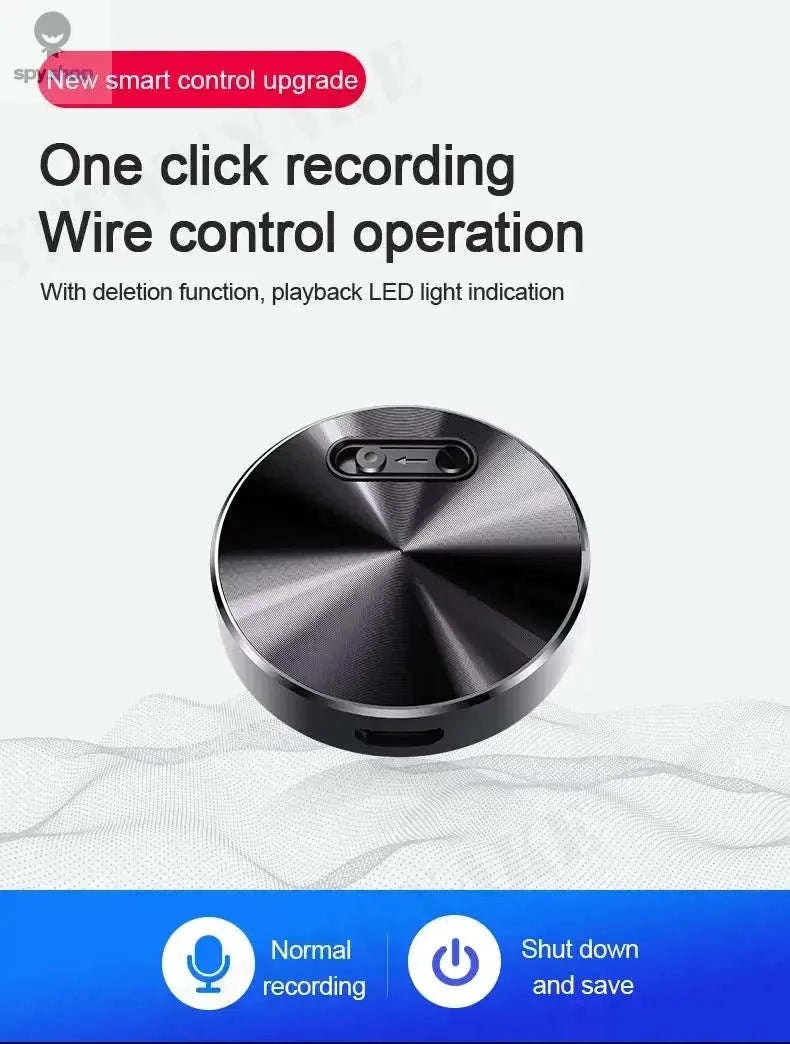 Mini Voice Activated Recorder – Magnetic, Ultra‑Compact, One‑Touch Capture-with iPhone OTG