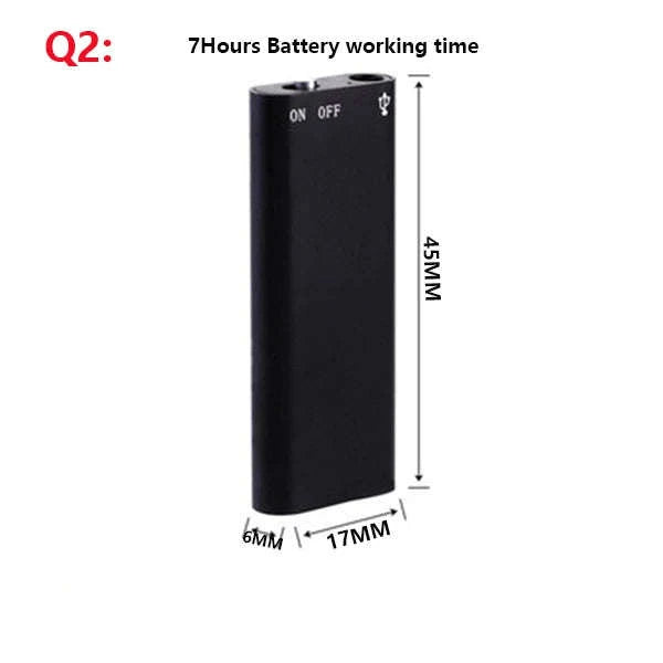 Mini Voice Activated Recorder Q63 USB Audio Recorder 18h Recording-Q63 / 8 GB