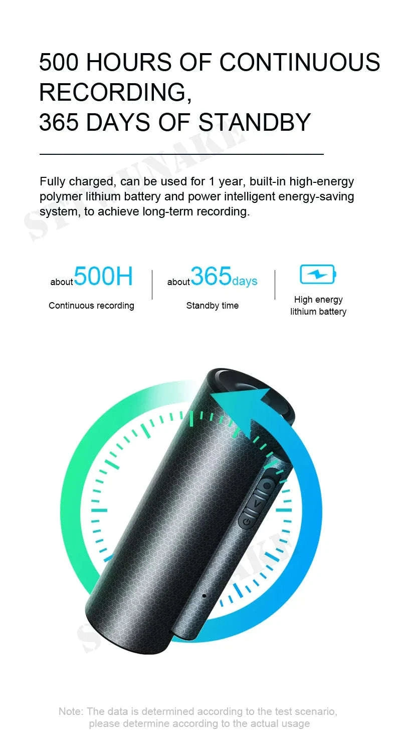 Mini Voice Activated Recorder Q76 with 500H Recording-Recorder with OTG / CHINA / 64 GB