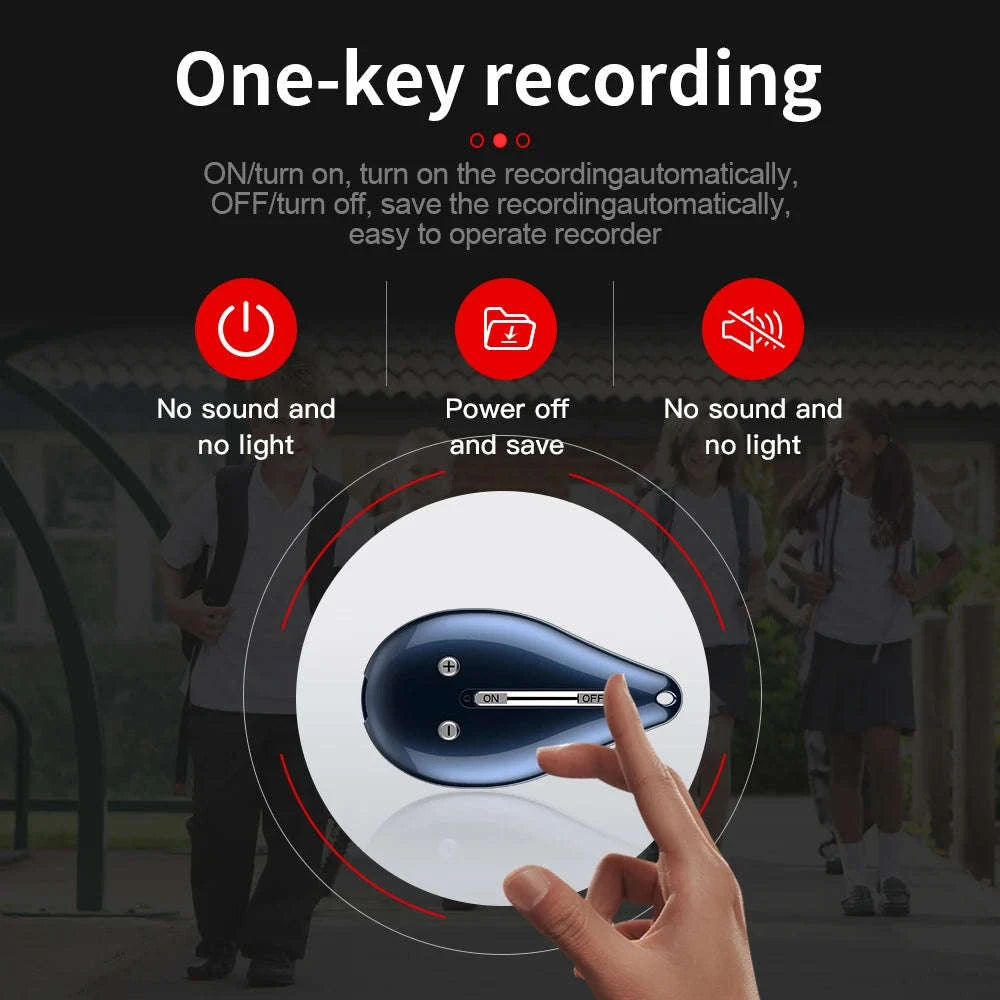 Mini Voice Activated Recorder with 68 Hours Recording & MP3 Playback-Blue / 16 GB