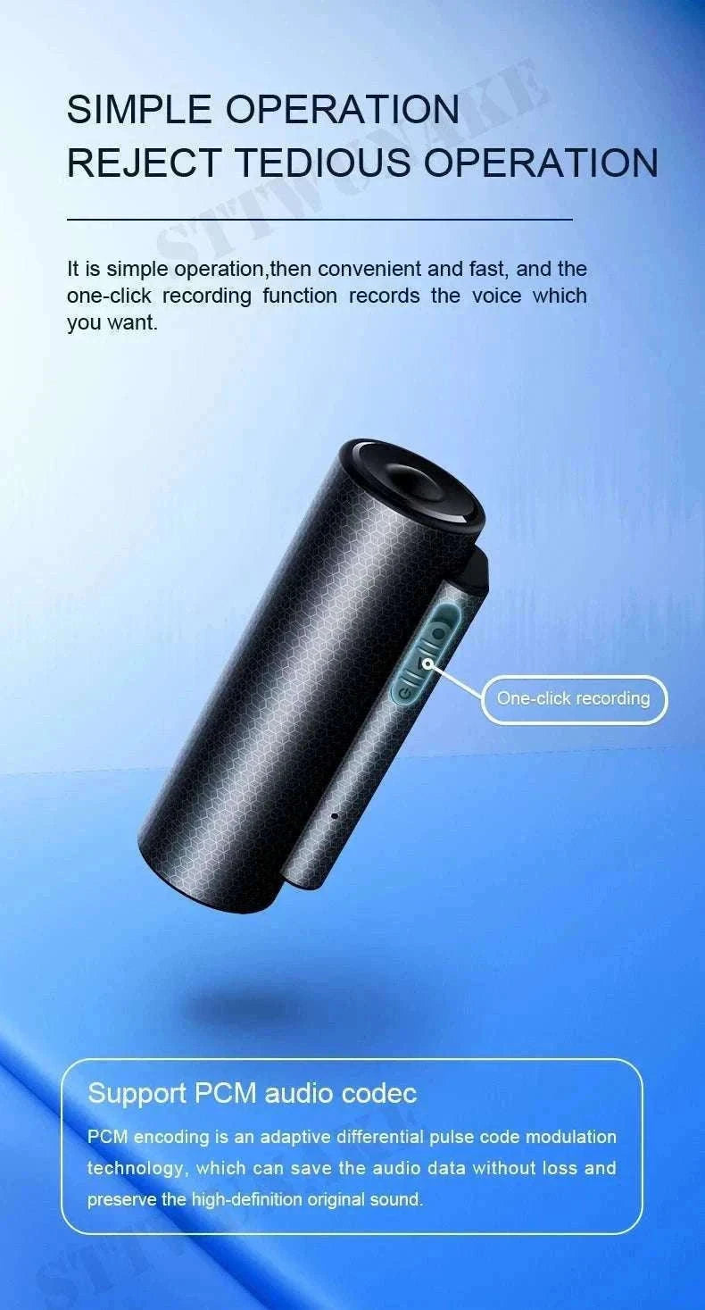 Mini Voice Activated Recorder with Magnet, 500H Recording & 365-Day Standby-with Android OTG / 64 GB
