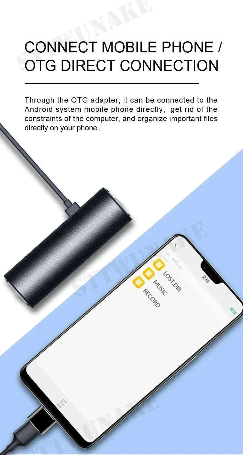 Mini Voice Activated Recorder with Magnet, 500H Recording & 365-Day Standby-with Android OTG / 64 GB