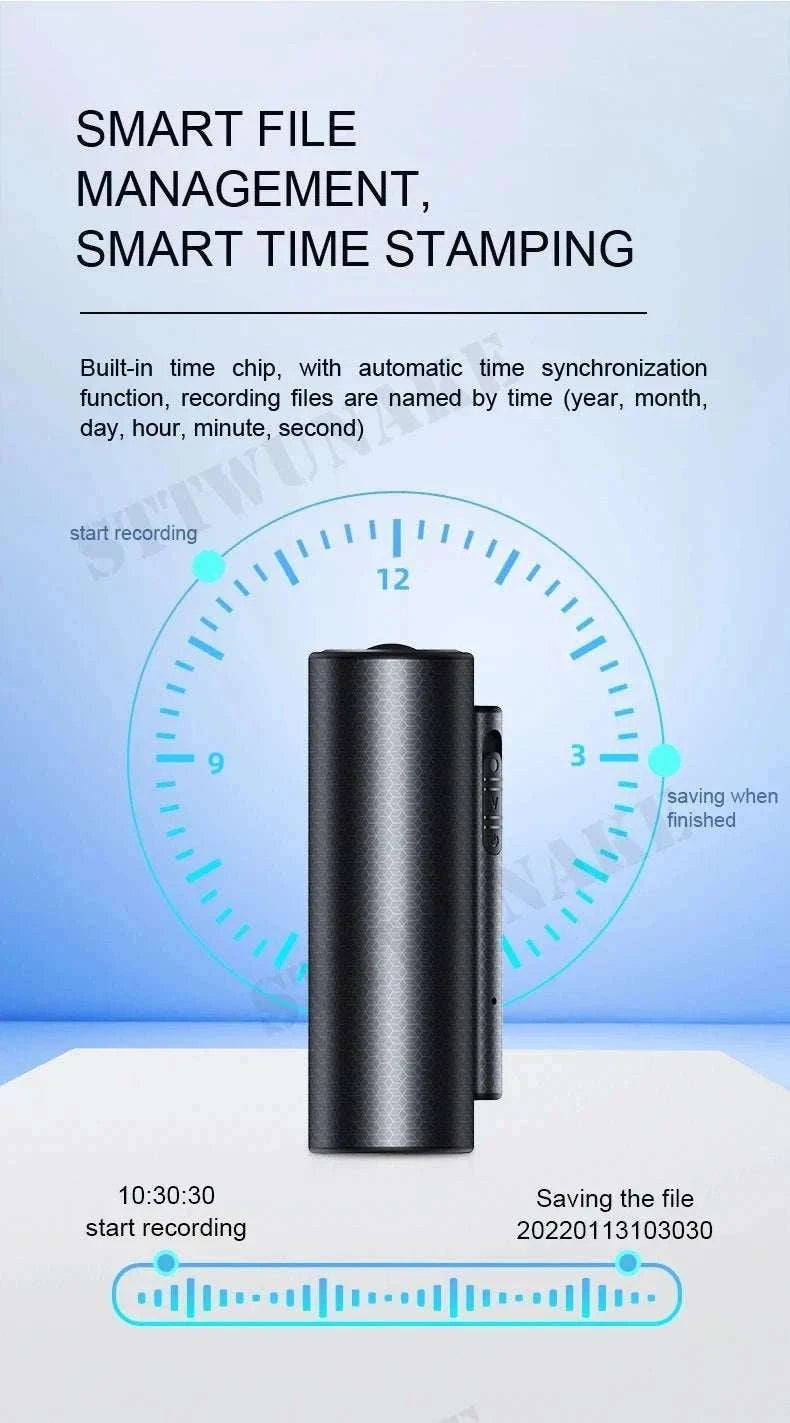 Mini Voice Activated Recorder with Magnet, 500H Recording & 365-Day Standby-with Android OTG / 64 GB