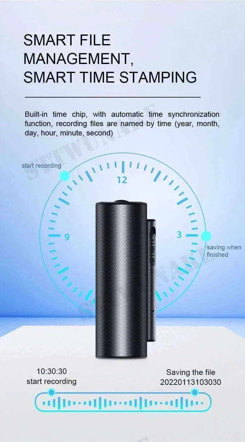 Mini Voice Activated Recorder with Magnet, 500H Recording & 365-Day Standby-with Android OTG / 64 GB