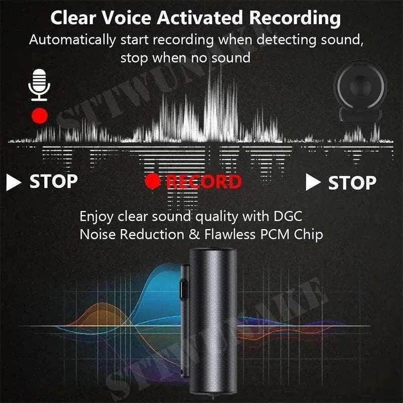 Mini Voice Activated Recorder with Magnet, 500H Recording & 365-Day Standby-with Android OTG / 64 GB