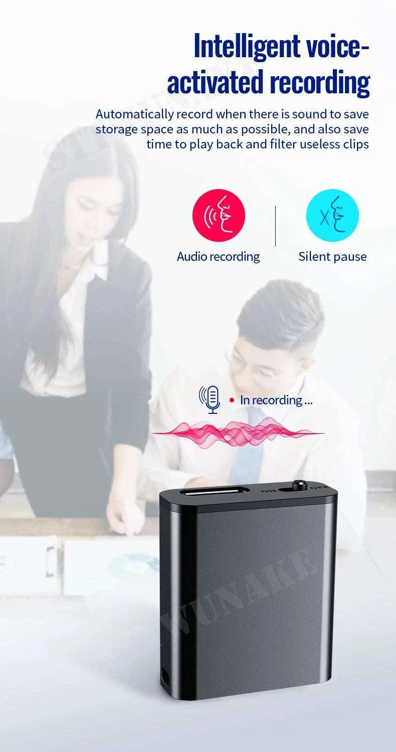 Mini Voice Activated Recorder with Magnet & One-Click Recording-Q8 / 16 GB