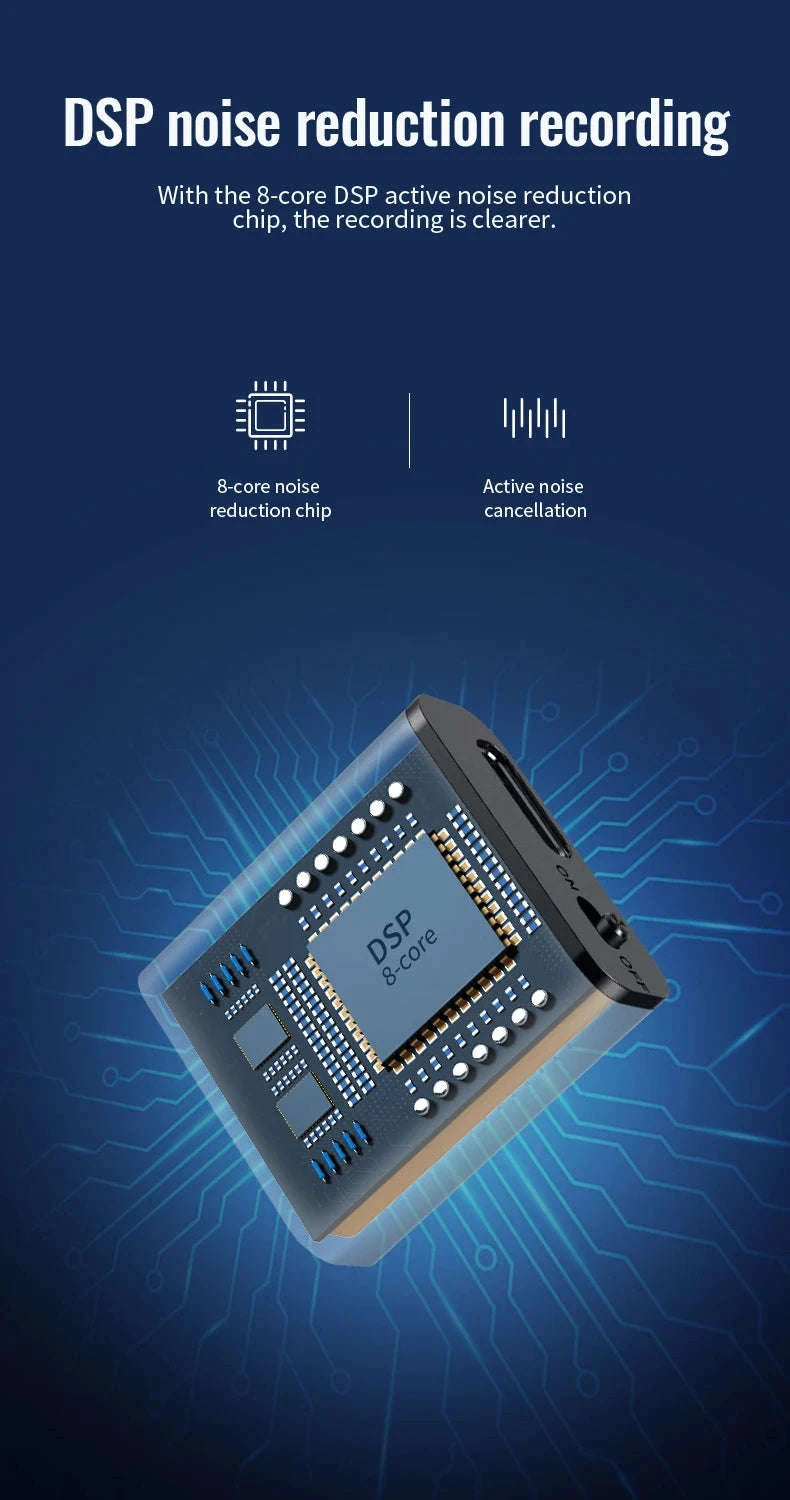 Mini Voice Activated Recorder With Magnetic Body And Simple One-Touch Recording-iPhone OTG / China Mainland / 8 GB