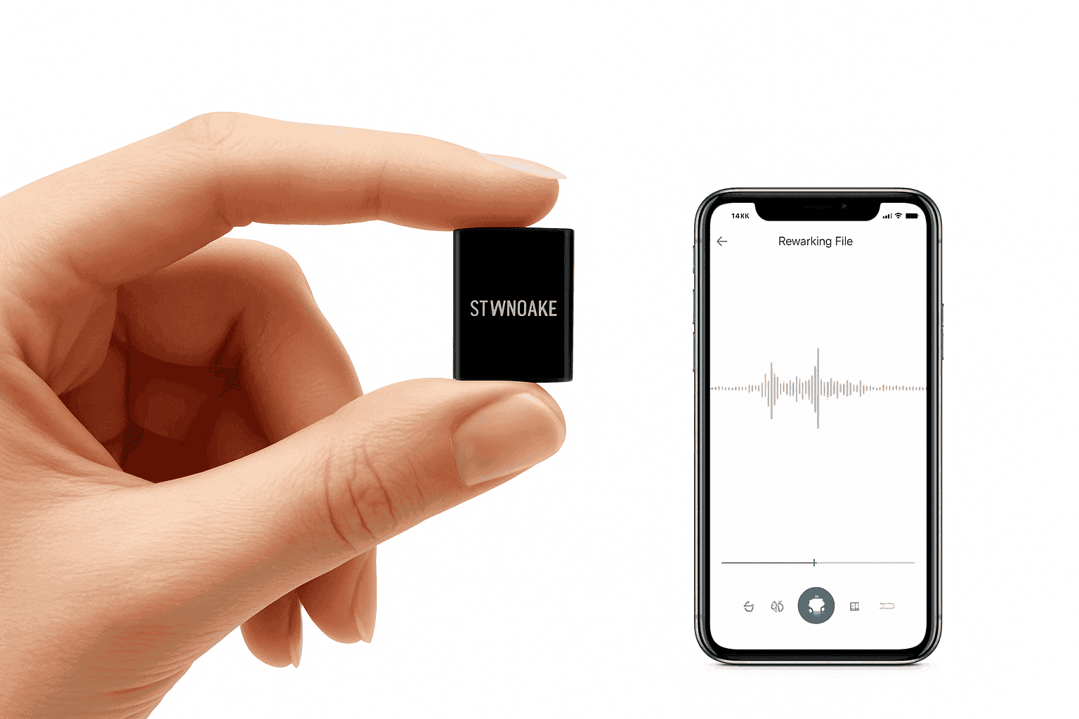 Mini Voice Activated Recorder with OTG Mobile Connectivity-L12 with iPhone OTG / 16 GB