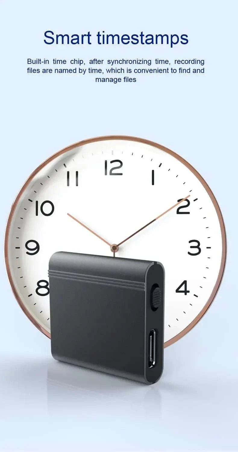 Mini Voice Activated Recorder with OTG Phone Connection & Magnet-with iPhone OTG / 32 GB